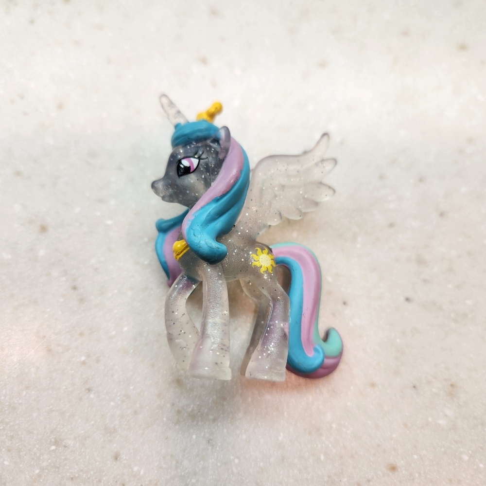 My Little Pony Blind Bag Princess Celestia translucent glitter mini figure 2"
